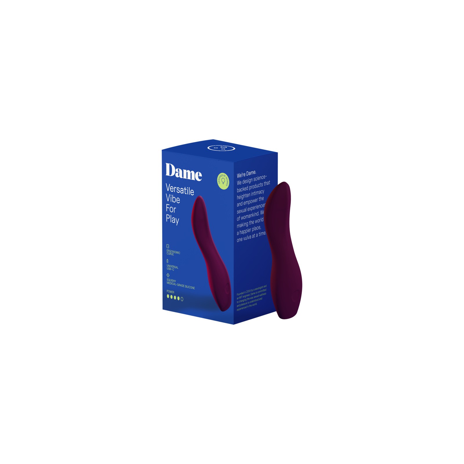 Dame Dip 2.0 Classic Vibrator Plum Color