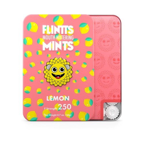 Flintts Mints Lemon Flavor for Dry Mouth Relief