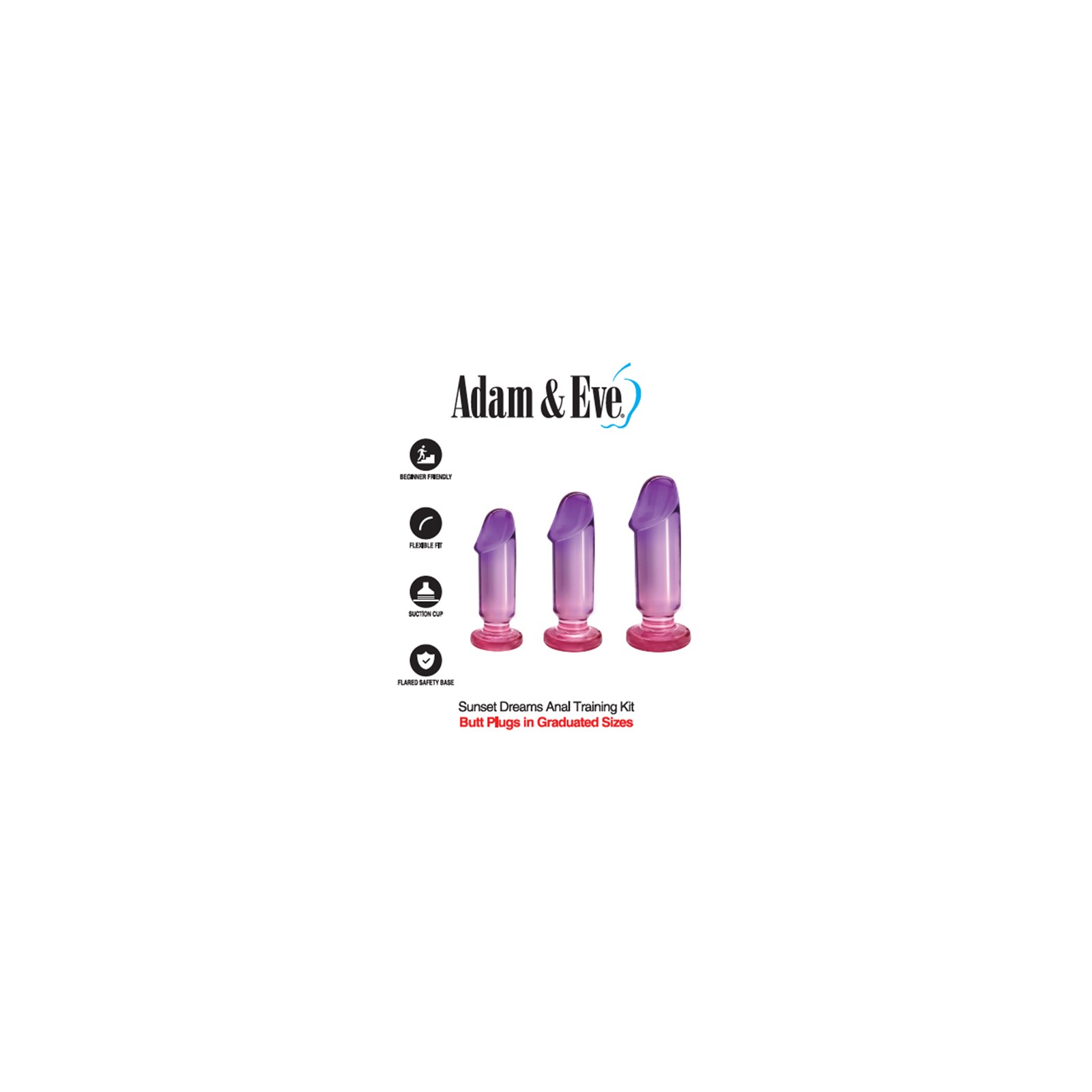 Adam & Eve Sunset Dreams Anal Plug Training Kit