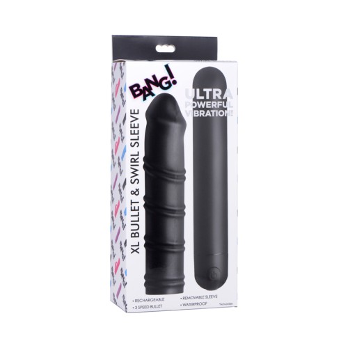 BANG! XL Bullet & Swirl Silicone Sleeve