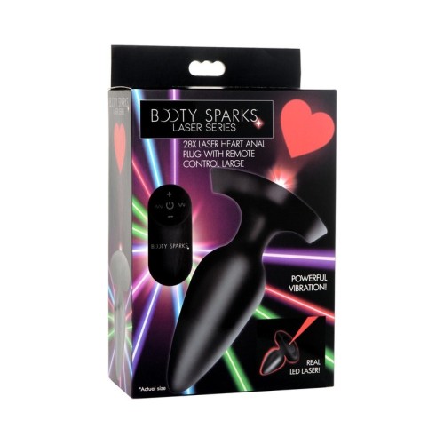 Plug Anal Booty Sparks Corazón Láser con Control Remoto L