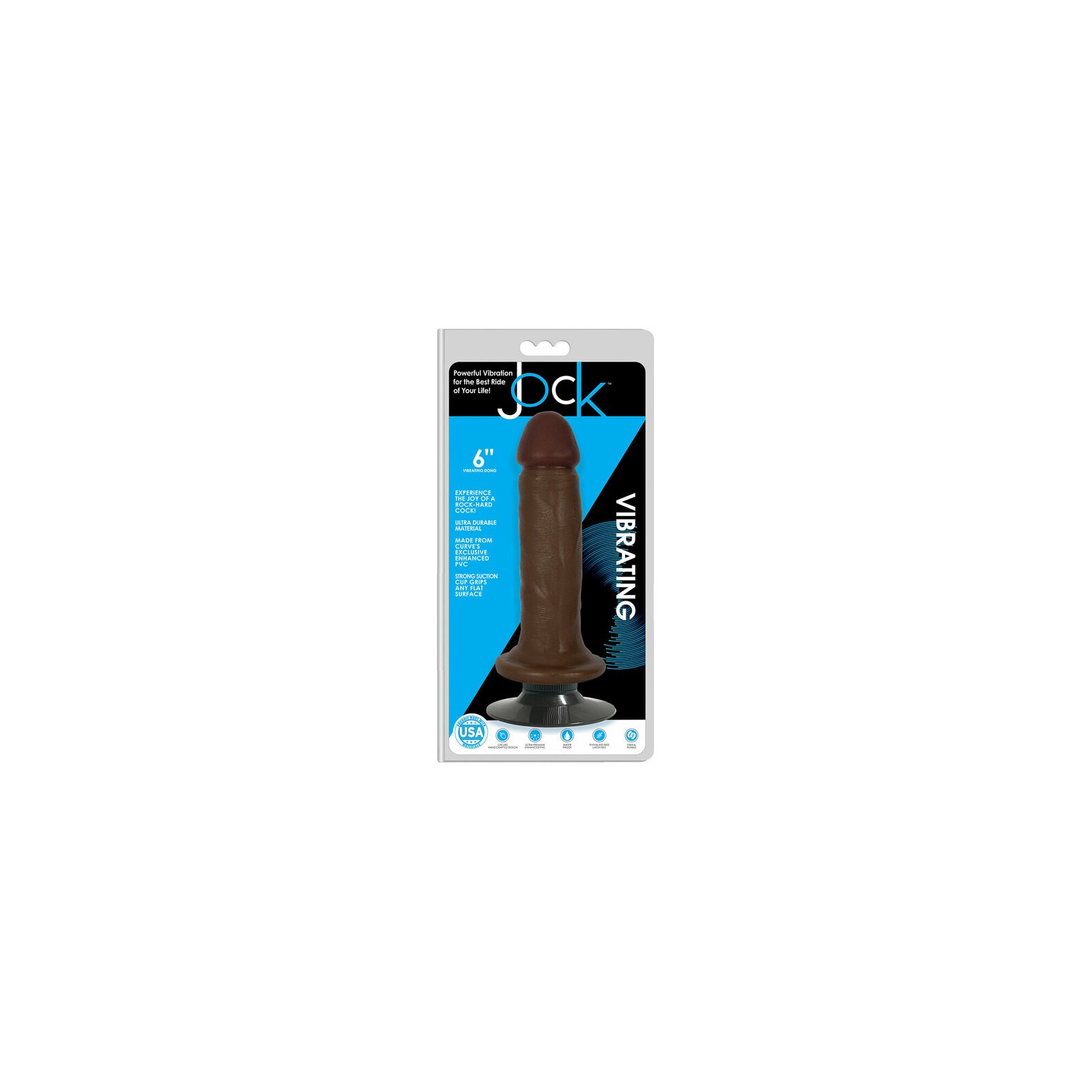 JOCK 6 inch Vibrating Dildo with Suction Base