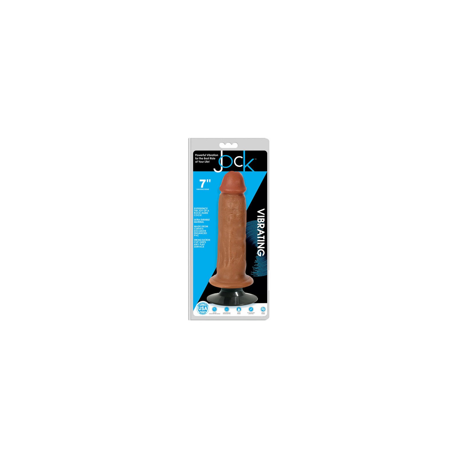 JOCK 7 in. No Balls Vibrating Dildo Medium