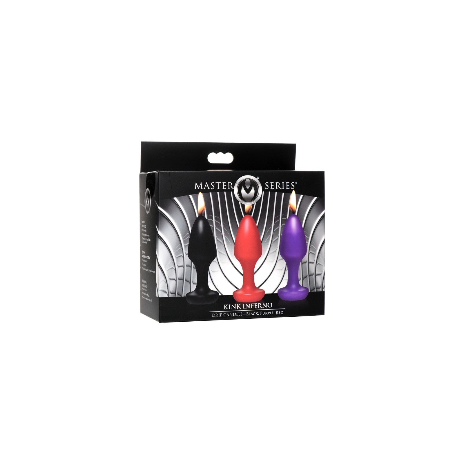 Master Series Kink Inferno Drip Candles - Black/Purple/Red