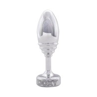 Doxy Ribbed Metal Butt Plug for Sensual Pleasure