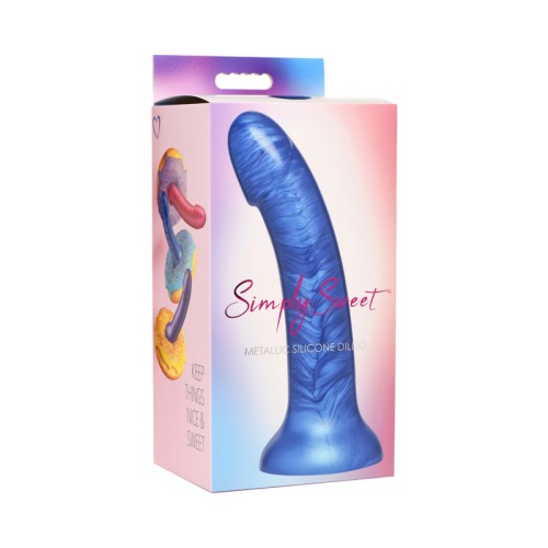 Dildo de Silicona Metálica de 7 in. Simply Sweet para un Juego Placentero