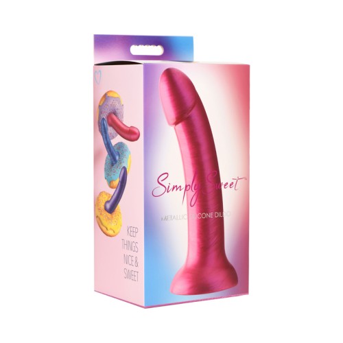 Dildo Metálico Simply Sweet de 7 Pulgadas - Placer Elegante