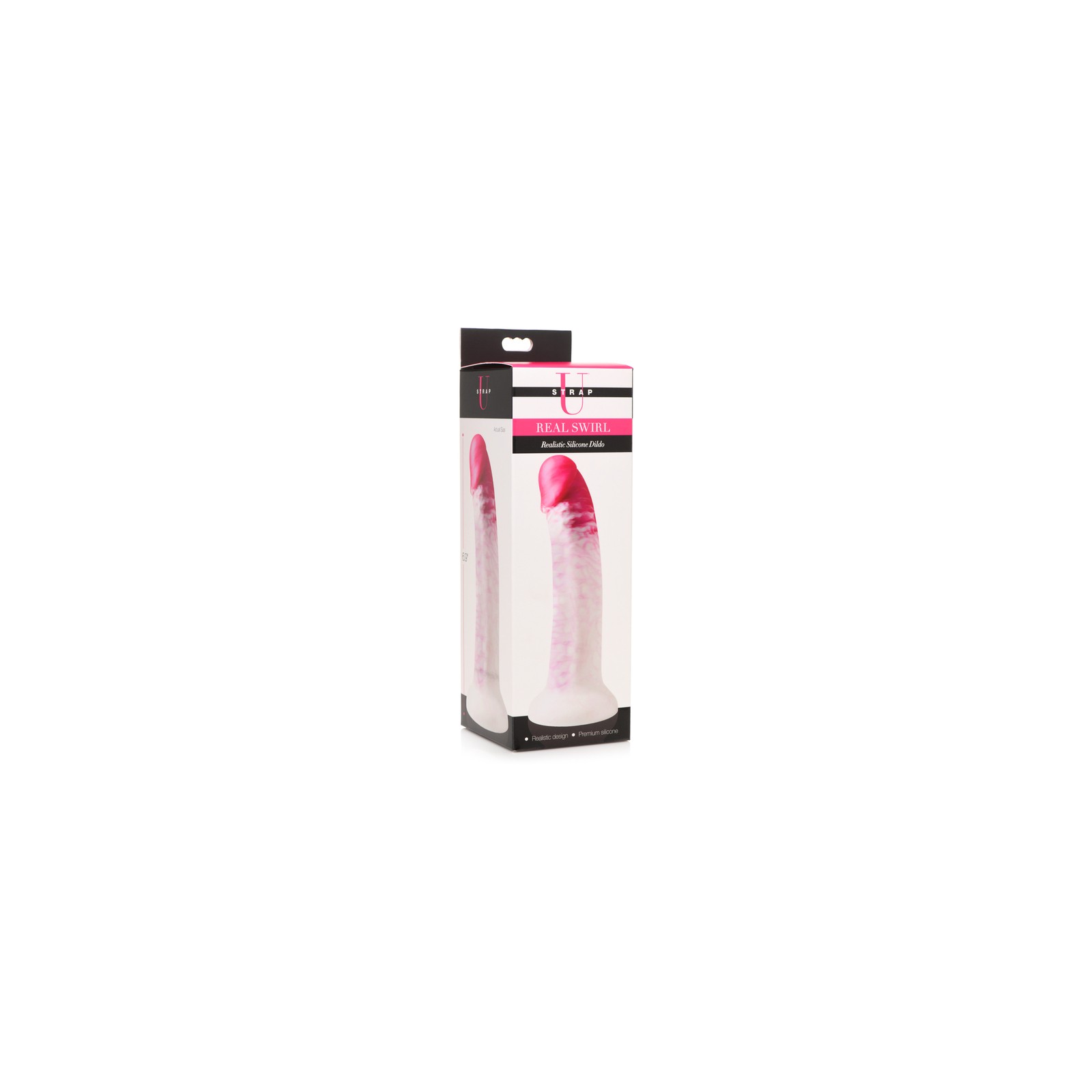 Strap U Real Swirl Silicone Dildo Pink