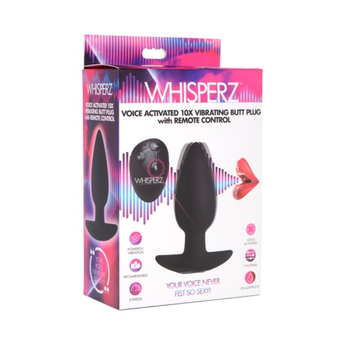 Whisperz Voice Activated Vibrating Butt Plug with Remote