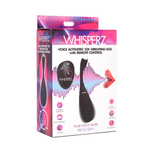 Huevo Vibrador Activado por Voz Whisperz 10X con Control Remoto