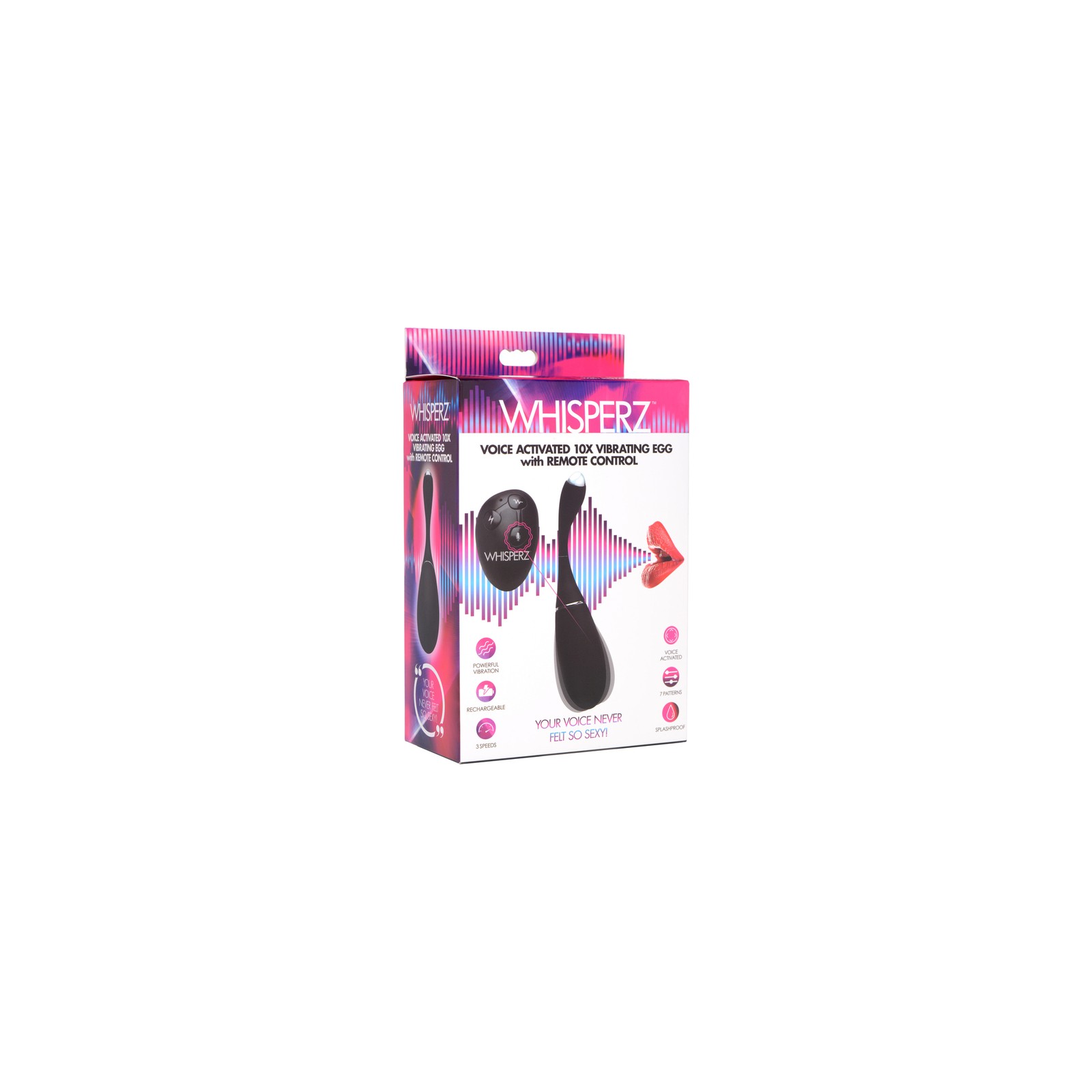 Whisperz Voice Activated Vibrating Egg 10X with Remote