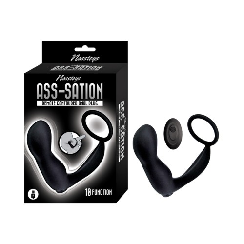 Plug Anal Contorneado Remoto Ass-Sation Negro