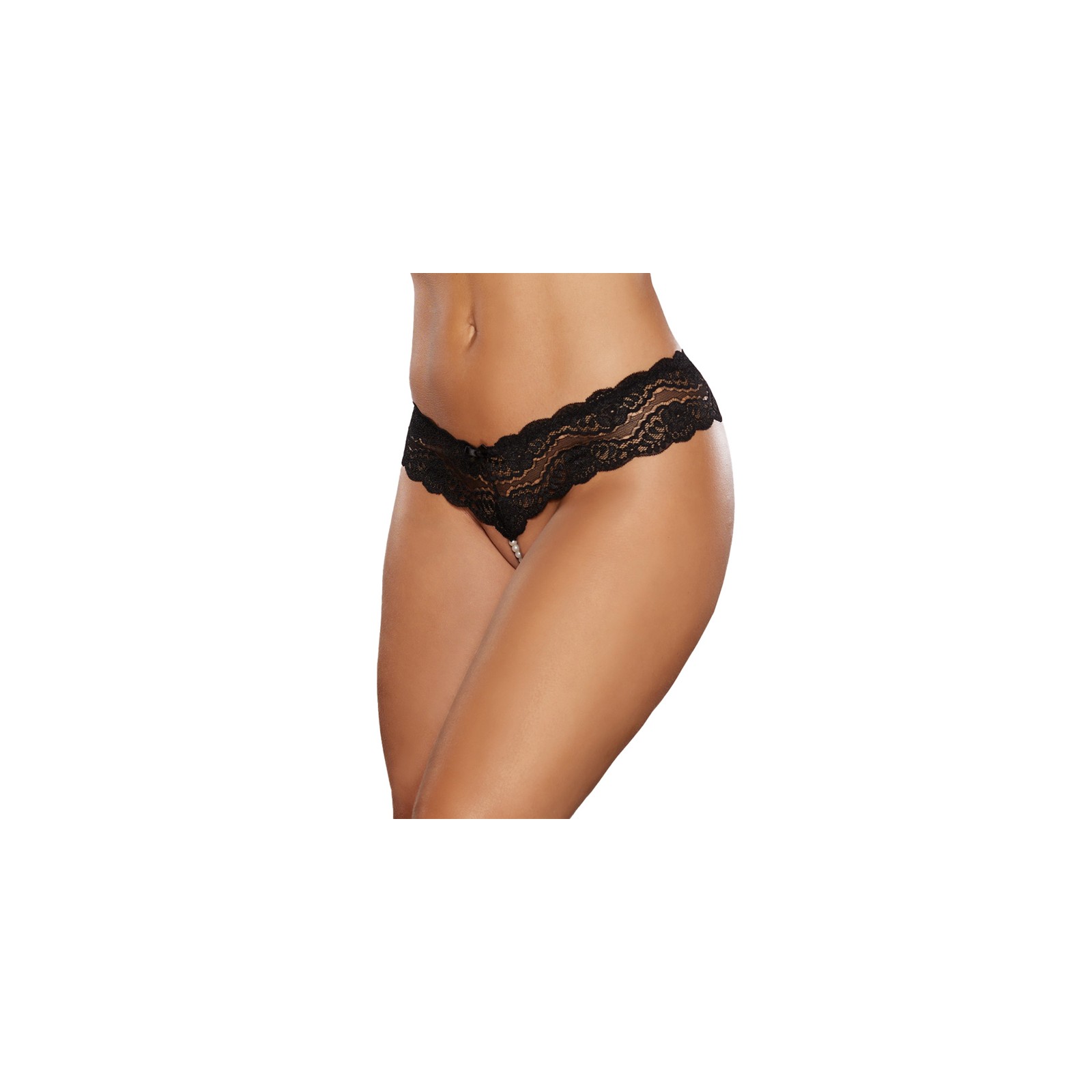 Allure Lip Sync Lace Band Thong - Glamorous Lingerie