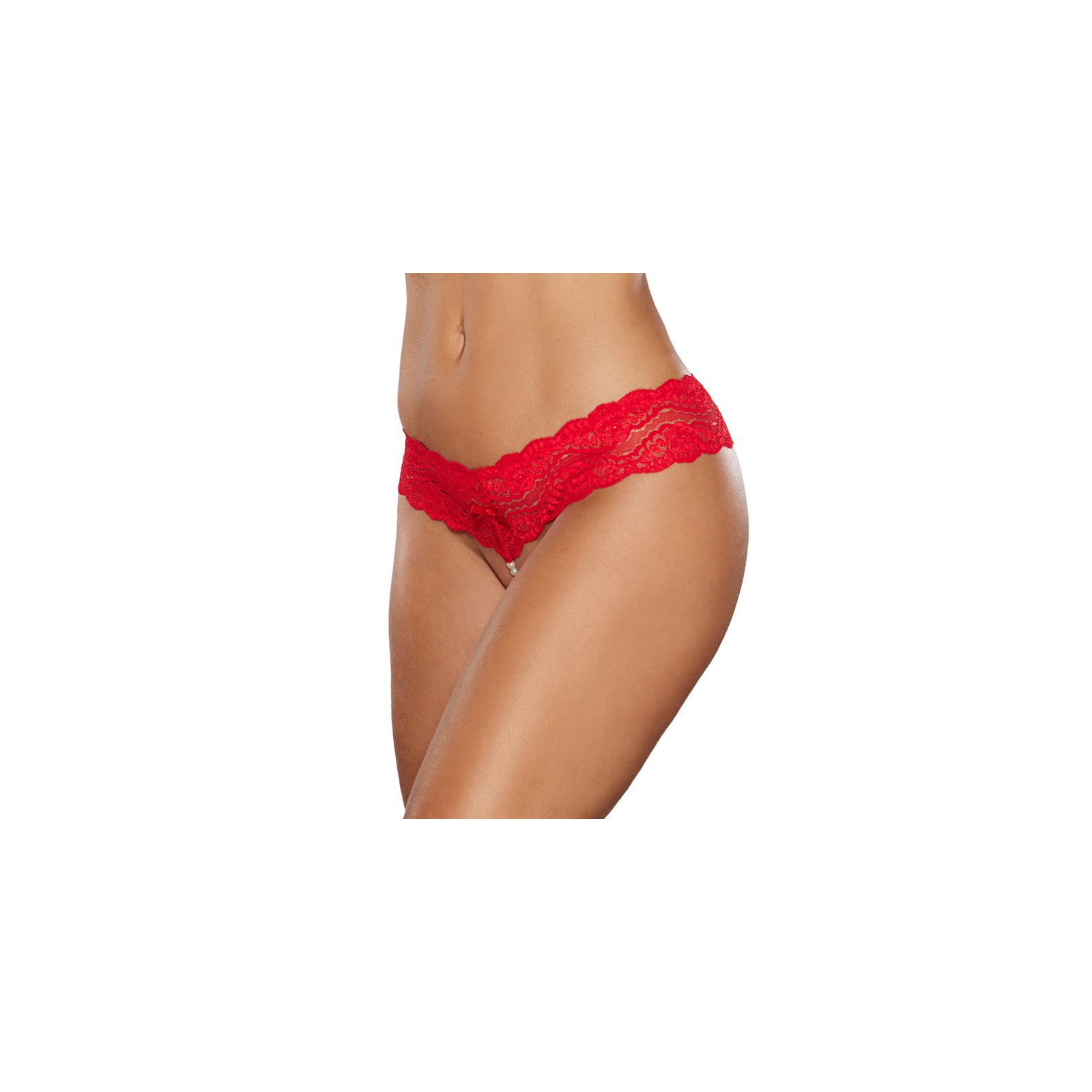 Tanga de Encaje con Perlas Allure