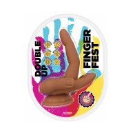 Dildo Doble Finger Fest Color Caramelo - Explorando Placeres