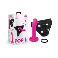 Together Pop 5in Silicone Dildo & Harness Set - Complete Kit