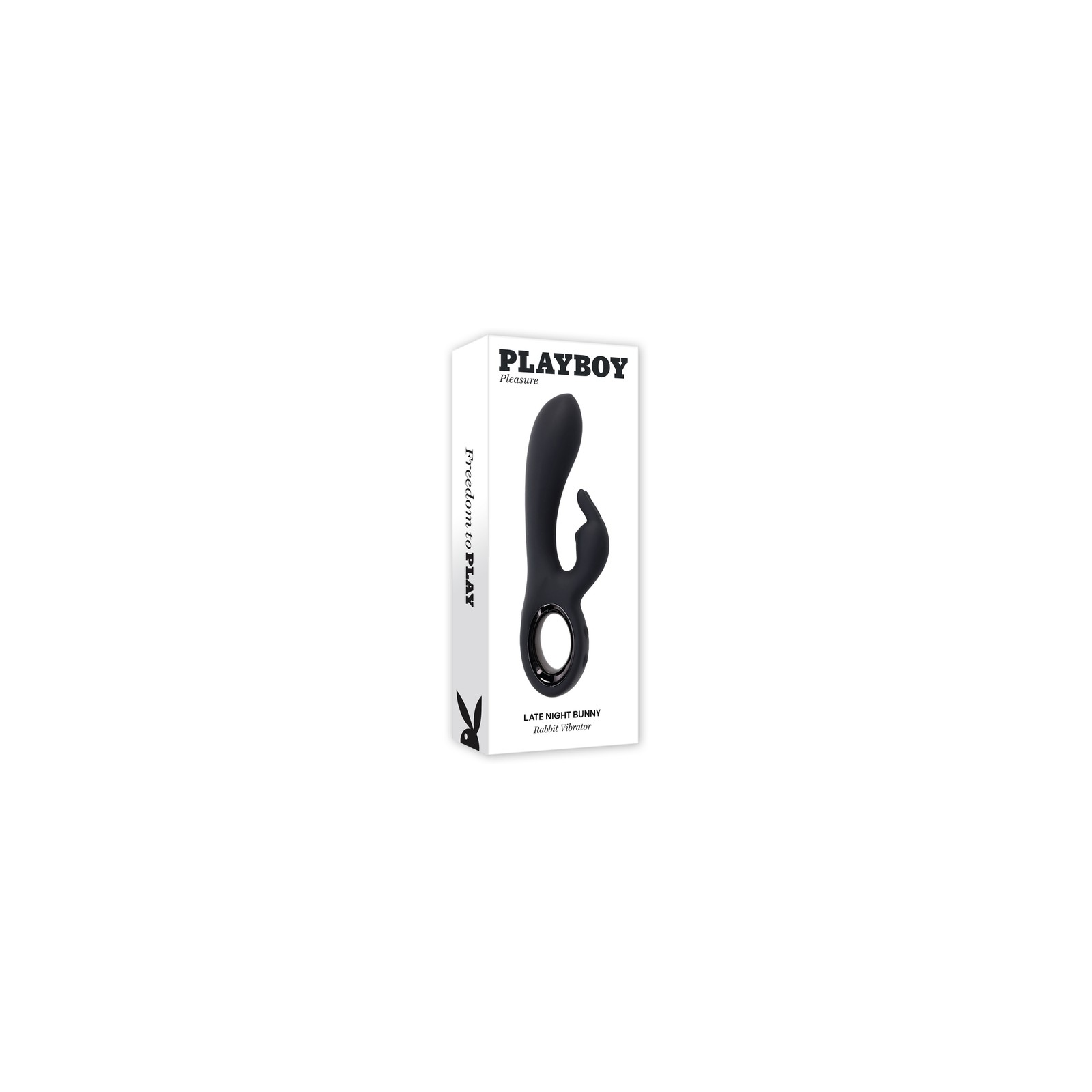 Playboy Late Night Bunny Rechargeable Dual Stimulator Silicone Black