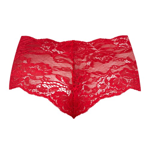 Boyshort de Encaje Sugar High Magic Silk Rojo S M