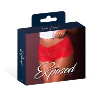 Boyshort de Encaje Sugar High Magic Silk Rojo S M