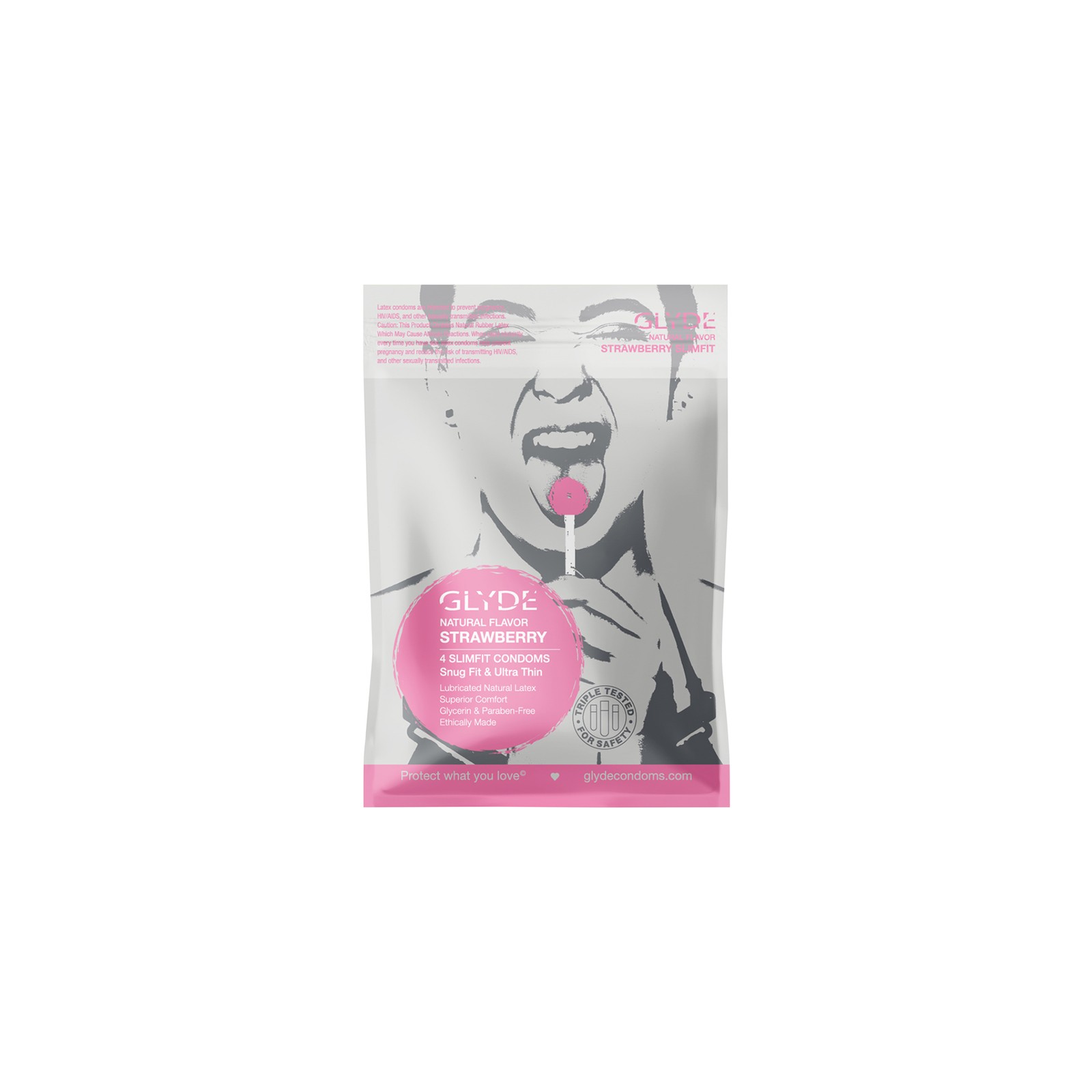 Glyde Strawberry Flavored Condoms