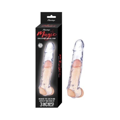 Magic Penis Extender & Ball Strap 6.5in Clear