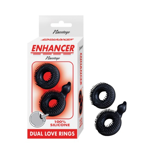 Anillos Duales de Amor Mejoradores Negros