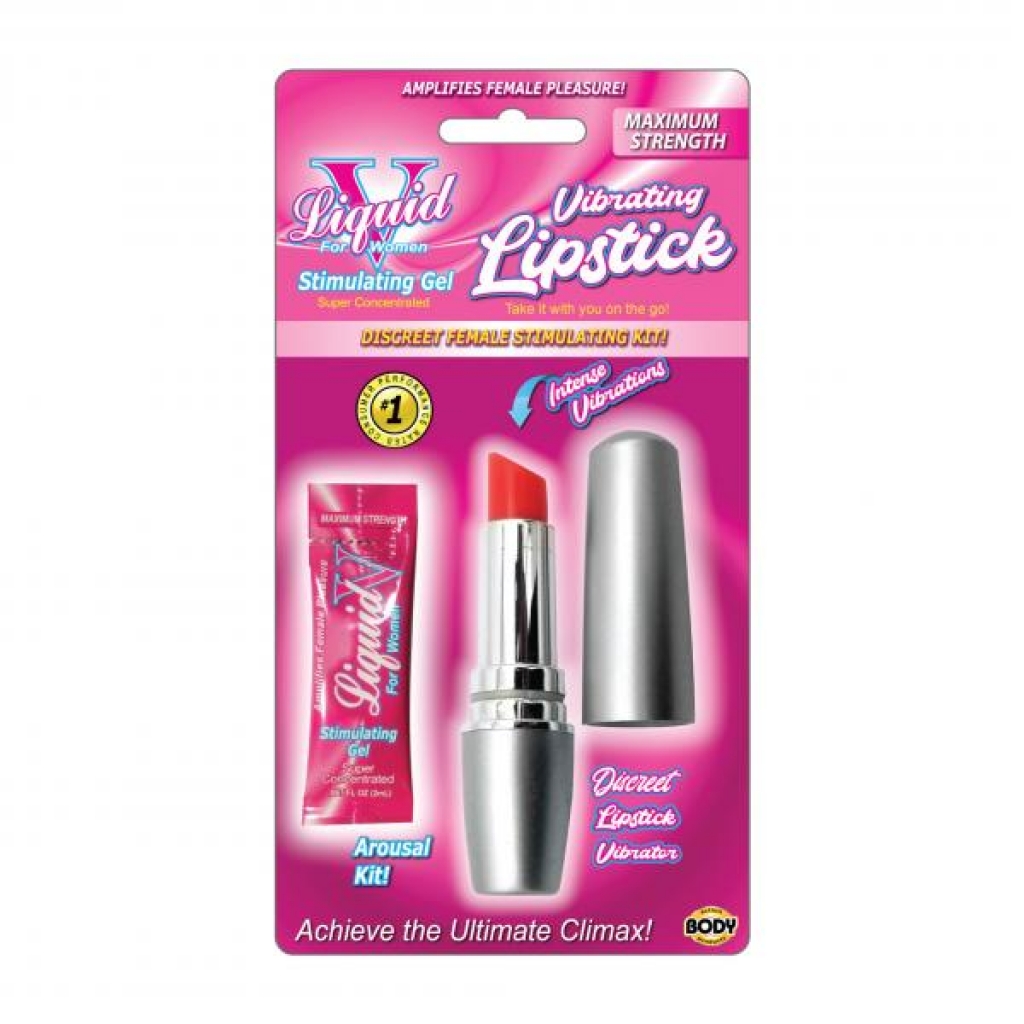 Liquid V Vibrating Lipstick Kit - Discreet Pleasure