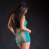 Naughty Girl 2 Piece Top & Skirt O/S Turquoise - Fetish Clothing