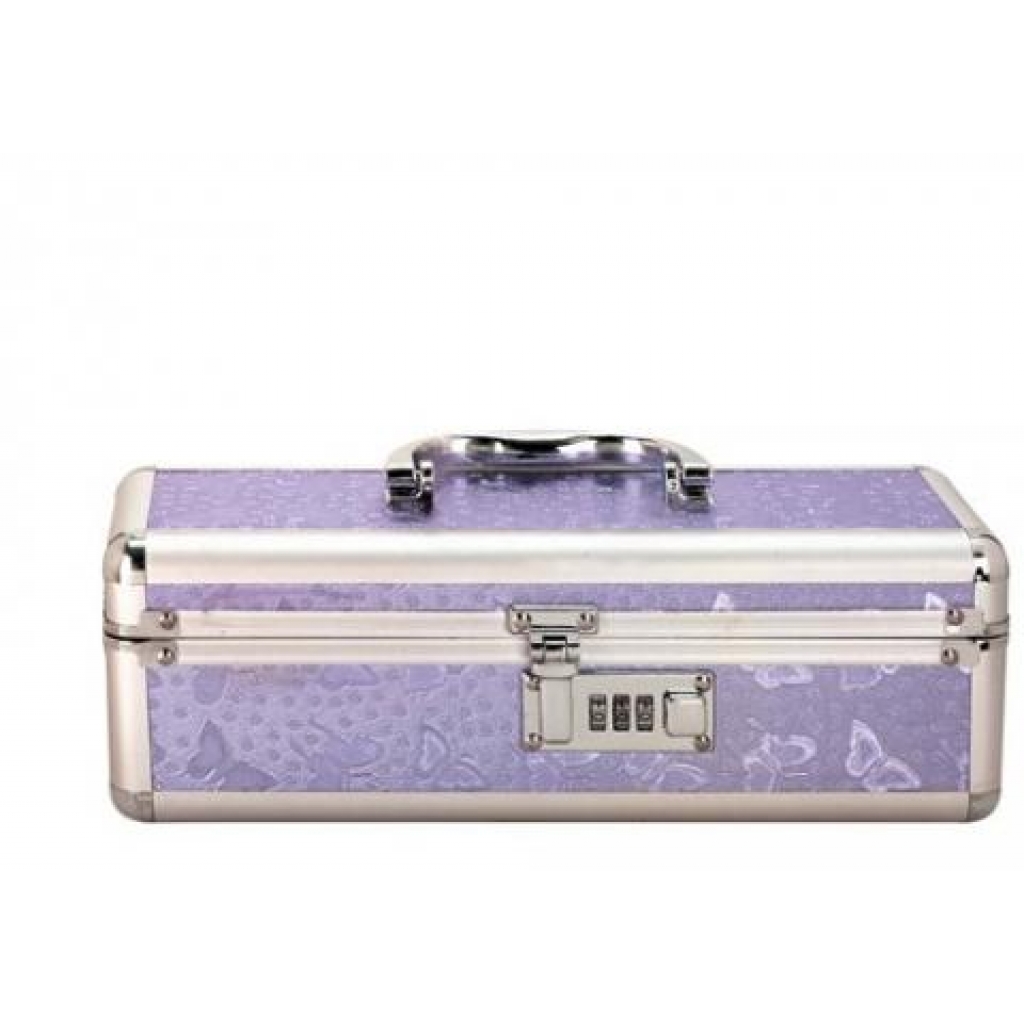 Lockable Vibrator Case Small Purple - Storage