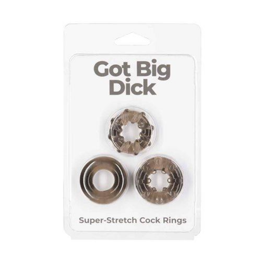 Power Bullet Got Big Dick 3pk Rings - Cock Ring Trios