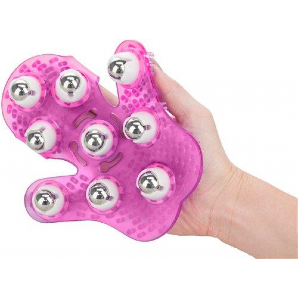 Roller Balls Massager Pink Massage Glove - Massagers