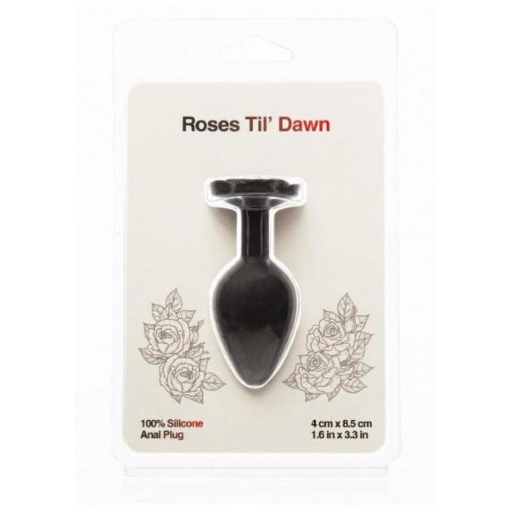 Roses Til Dawn Silicone Anal Plug - Medium