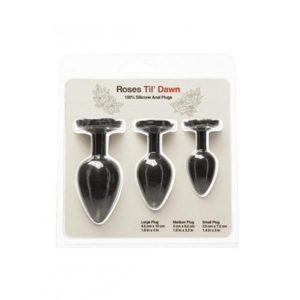 Roses Til Dawn Silicone Anal Plug Kit - Anal Trainer Kits