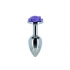 Lux Active Purple Rose 3.5in Metal Butt Plug Small - Anal Plugs
