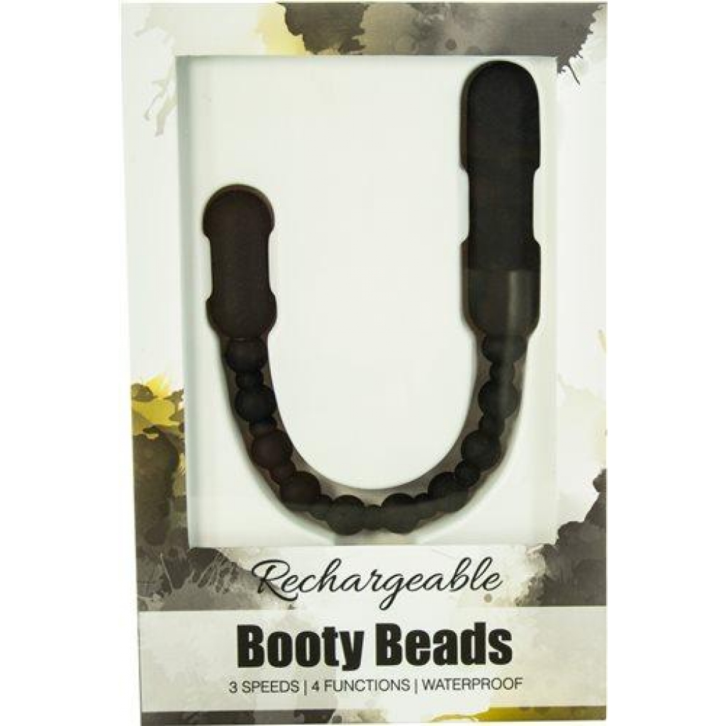 Powerbullet Booty Beads Black Rechargeable - Anal Beads