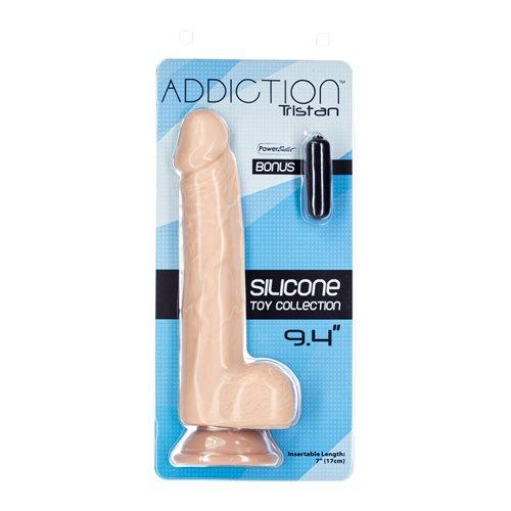 Addiction 100% Tristen 9in Silicone Collection Beige - Huge Dildos