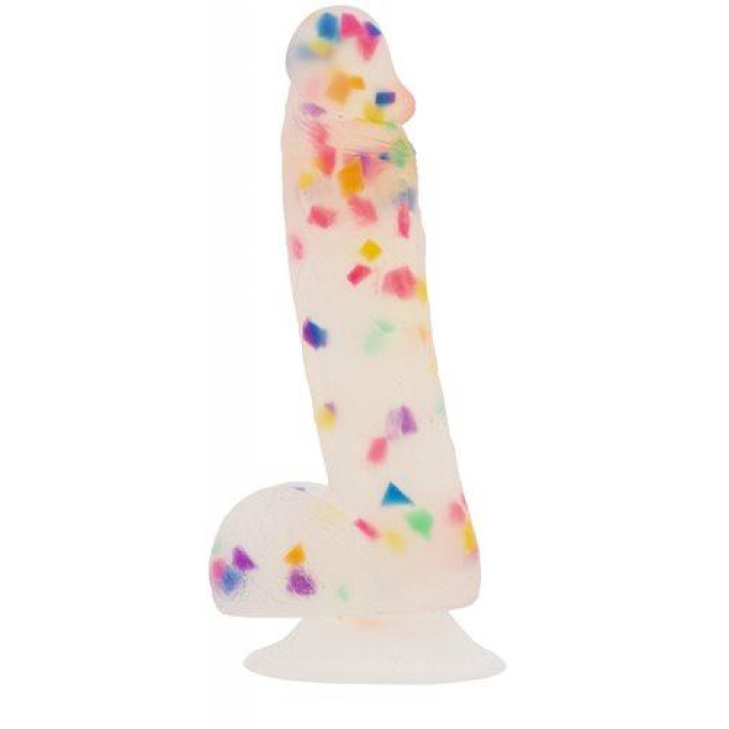 Addiction 100% Party Marty 7.5 In Frost & Confetti - Realistic Dildos & Dongs