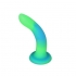 Rave Addiction 8in Glow In The Dark Dildo Blue/green - Realistic Dildos & Dongs