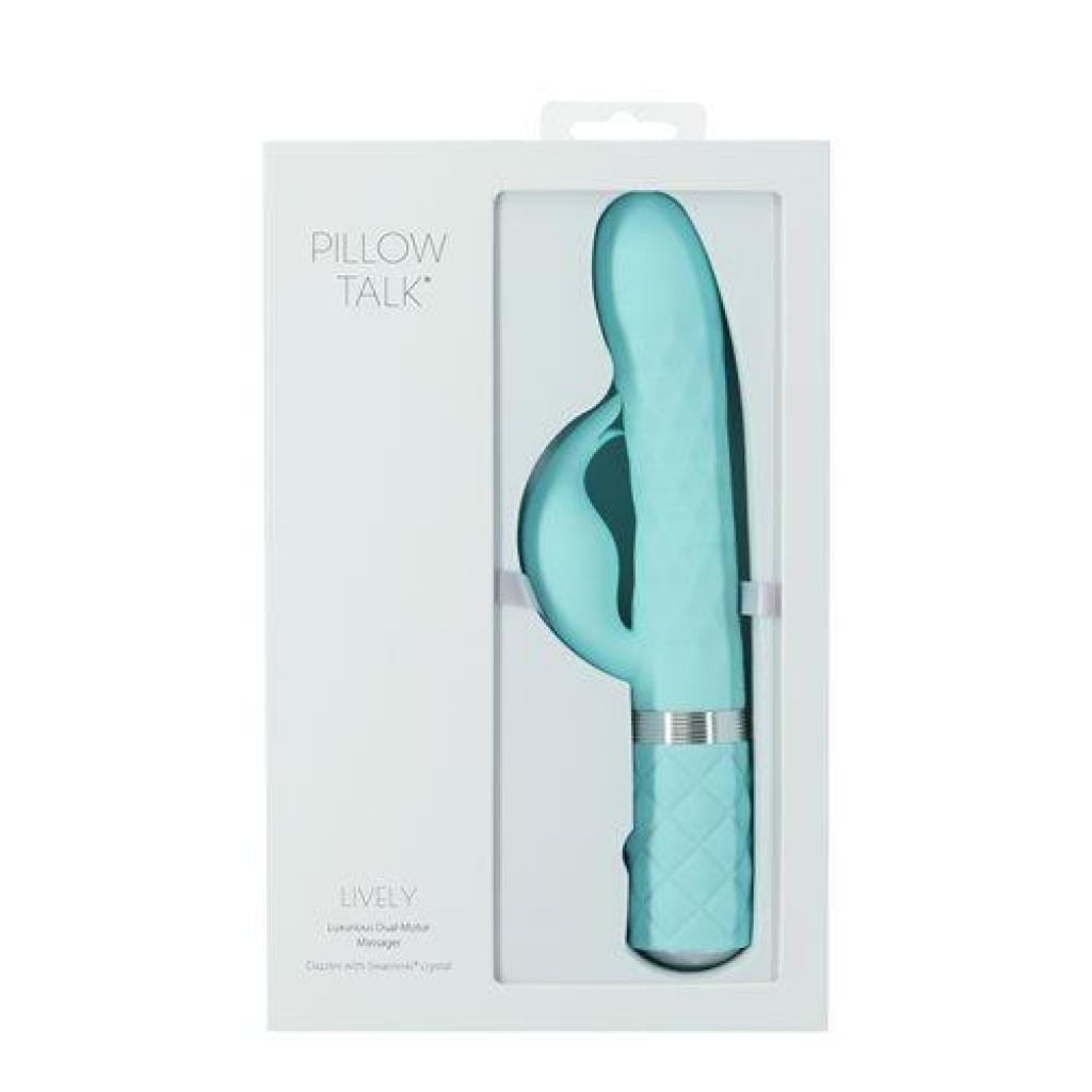 Pillow Talk Lively Dual Motor Massager Teal - Rabbit Vibrators