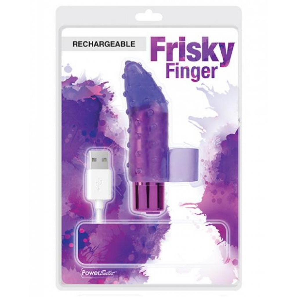 Rechargebale Frisky Finger Massager Purple - Finger Vibrators