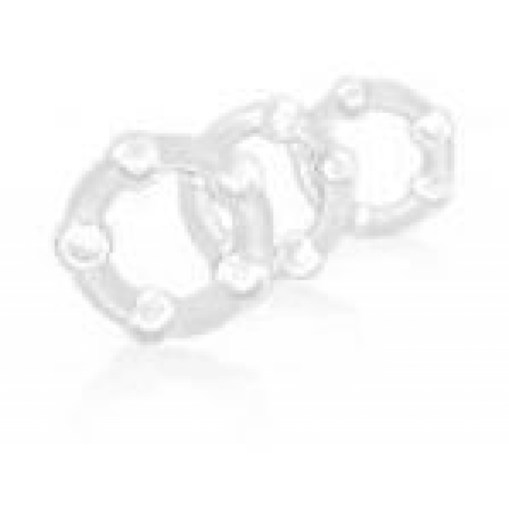 Beaded C Rings 3 Piece Clear - Cock Ring Trios