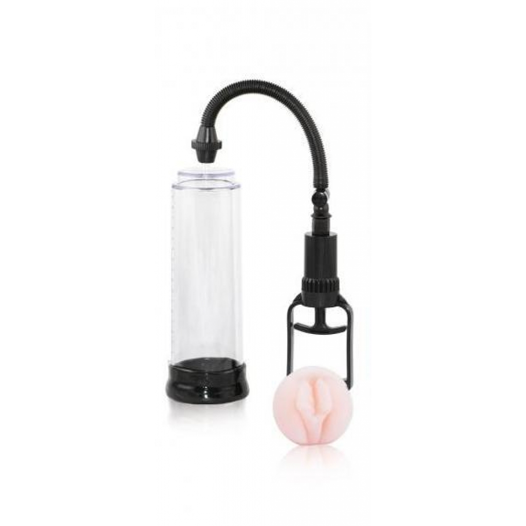 The Pump-Precision Vacuum Pump with Realistic Feel Vagina Insert - Penis Pumps