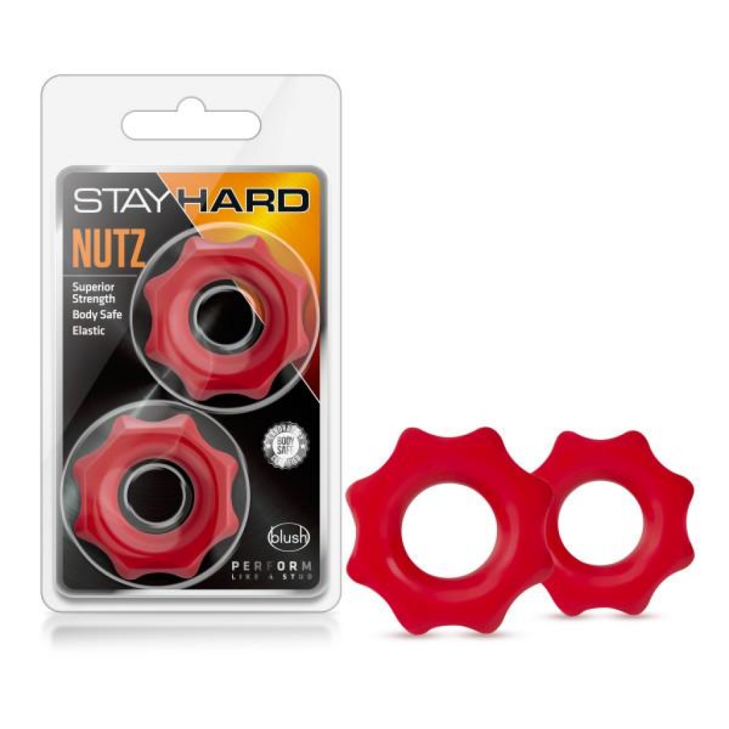 Stay Hard Nutz Red - Stimulating Penis Rings