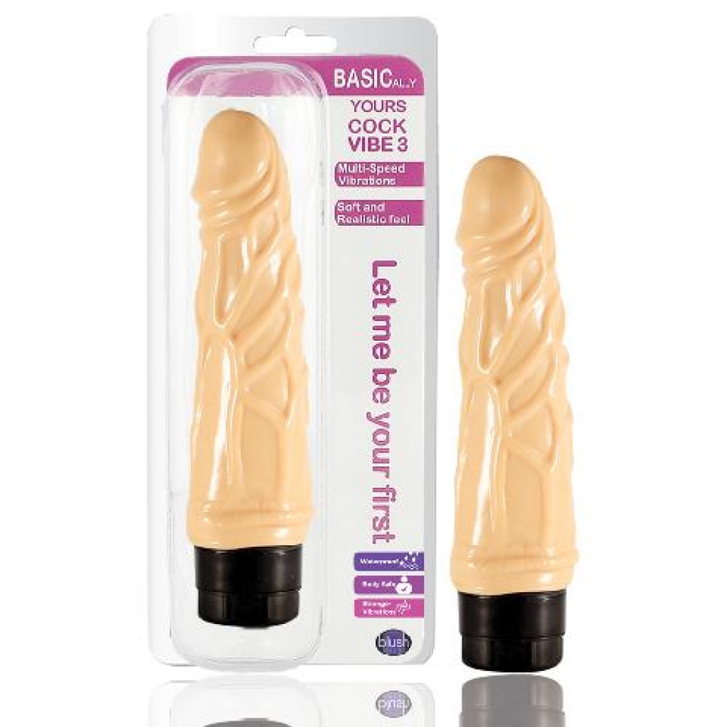 Vibe 3 Realistic Dildo Beige - Realistic