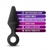 Anal Adventures Loop Plug Large Black - Anal Plugs