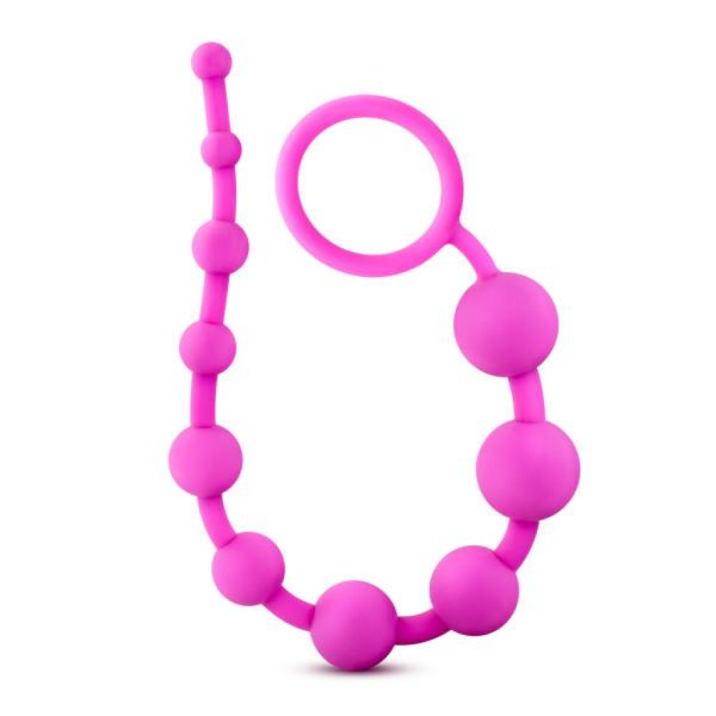 Luxe Silicone 10 Beads Pink - Anal Beads