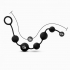 Anal Adventures Platinum Black Silicone Large Anal Beads - Anal Beads