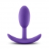 Luxe Wearable Vibra Slim Plug Small Purple - Anal Plugs