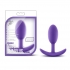 Luxe Wearable Vibra Slim Plug Medium Purple - Anal Plugs