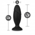 Anal Adventures Platinum Silicone Rocket Plug Black - Anal Plugs